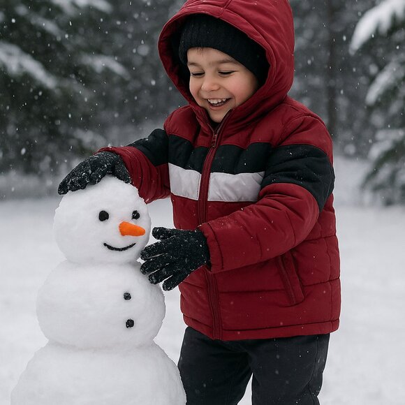 CB Sports Kids  Arctic Weather Protection  5/6 . Puffer Jacket - Black and Red - Picture 1 of 9